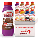 Premier Protein Shake Variety Pack – Desk-Friendly Breakfast Replacement for Busy Commuters, 30g Protein in 11.5 oz