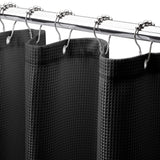 AmazerBath 240GSM Waffle Shower Curtain – Boutique Hotel-Quality Bathroom Luxury, Premium Polyester Drape