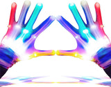 LumenGlow Kids Light Up Gloves - Halloween Party Favor and Stocking Stuffer with 5 LED Colors and 6 Light Modes for Ages 3-12
