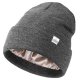 YANIBEST Silk Lined Sleep Beanie for Women – Gentle Cold Weather Hair Protection Before Bed