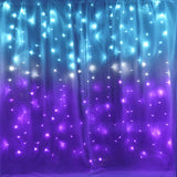 Glowave Ombre Fairy Curtain Lights – Flameless Bedroom Lighting Alternative to Candles, 5V USB Cool-to-Touch LED for Kids & Pets