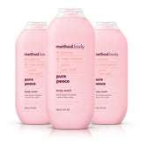 Method Body Wash Trio Simply Nourish – Less-Is-More Plant-Based Cleanser for Intentional Home and Guest Bath