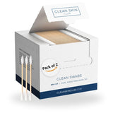 Clean Skin Club Clean Swabs – Clutter-Free Vanity Staple, Biodegradable Organic Cotton Buds with Less Plastic