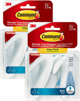 Command Large Towel Hook Value Pack – Clean Bathroom Wall Hooks for Clutter-Free Spaces, No-Drill Adhesive for Intentional Living