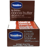 Vaseline Cocoa Butter Lip Balm Stick 12 Pack - Stocking Stuffer Gift Set for Her and Mom