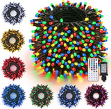 Toodour RGB Outdoor String Lights – Weatherproof Roofline Christmas Lights with Timer and Remote, IP44 Yard Decor