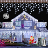 Ollny Icicle Lights 720 LED 60FT – Thoughtful Holiday Gift for Mom and Home Decor Lovers, Dimmable Waterproof String Lights