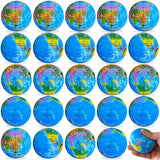 Globe Squad Latex-Free Earth Squeeze Balls – Calming Stress Relief for Mindfulness Corner and Therapy Clinic, 24 Pack