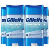 Gillette 72hr Clinical Strength Antiperspirant for Men, Cool Wave Clear Gel, Heavy Perspiration Defense for Hot Weather Commutes and Outdoor Jobsites (Pack of 4)