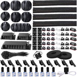 N NOROCME Cable Management Kit — Living Room TV Area Wire Concealment in Black and Clear