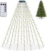 Dazzle Bright Christmas Tree Lights – IP44 Waterproof 16-Strand Tree Topper for Outdoor Holiday Displays
