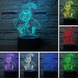 AuroraGlow 3D Night Light for Bedtime Routine – Calming Color Cycling Lamp for Sleep and Relaxation, USB Mood Light