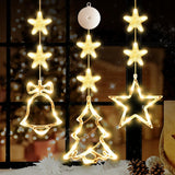 Lumalights Portable Christmas Window Lights – Battery LED Decor for Patio, Balcony & Porch Gates