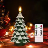 PChero Christmas LED Candle – Calming Bath Time & Wind-Down Ritual Light, Gentle Flicker with Auto-Off Timer