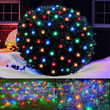 FestoonNET Pro – Weatherproof 5x5ft Green Wire Net Lights for Backyard Bushes, Pergola and Gazebo Holiday Decor