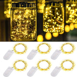 Luminara Mini LED String Lights – Living Room Ambiance Upgrade, Flexible Silver Wire Twinkle Lights for Shelf and Mantel Styling