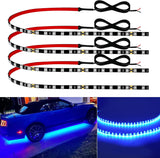 LEDMOMO Ultra-Thin LED Strip for Under Kitchen Cabinet & Bar Shelf Lighting, 7 Colors 4-Pack
