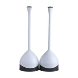 Clorox Hideaway Toilet Plunger Set of 2 – Streamlined Bathroom Organizer for Clutter-Free Living