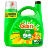 Gain Island Fresh Laundry Detergent 154 fl oz – Calming Tropical Scent for Bath Towels and Wind-Down Bedtime Routine