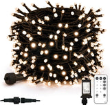 suddus Minimalist Christmas Lights – Clean Warm White Glow for Uncluttered Holiday Styling, 100 LED 33ft with Hidden Green Wire