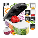 Fullstar Core Vegetable Chopper - Weekly Meal Prep Station Essential, 6-in-1 Dicer for Sunday Cooking