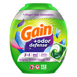 Gain Flings Laundry Detergent Pacs – Post-Workout Odor Remover for Active Adults and Athletes' Gym and Sportswear, Super Fresh Blast