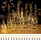 Brightown Slim Cork Bottle Lights – Understated Neutral Décor Glow, Thin Silver Wire LED String for Clutter-Free Spaces