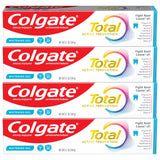 Colgate Total Active Prevention Whitening Gel Toothpaste – Sleek Bathroom Counter Essential in Cooling Mint Gel, 4 Pack 5.1 oz