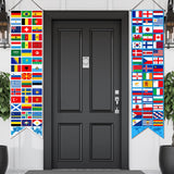 Tatuo World Flags Banner Set – Child-Safe Classroom Decoration for Geography and Sports Lessons, Reusable Polyester