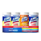 Lysol Disinfecting Wipes Bundle, Bedroom Nightstand and Self-Care Space Sanitizing Wipes, Daily Wellness Wipes for Phones Pillows and Vanities, 80 Count (4pk)