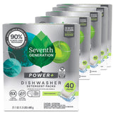 Seventh Generation Power Plus Dishwasher Detergent Packs for Child-Safe Family Kitchens, No Chlorine or Dyes