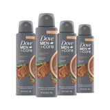 DOVE MEN + CARE Dry Spray Antiperspirant Cedarwood + Tonka 4 Count 72H Protection Plant-Based Moisturizer 3.8 oz – Thoughtful Father's Day Gift for Him