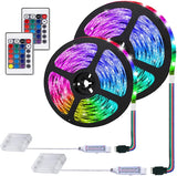Battery Powered LED Strip Lights – Portable Camping Tent Lighting with Remote Controlled Color Changing Modes