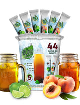Klass Iced Tea Variety Pack - Travel-Friendly Tea Mix for Home Office Productivity and On-the-Go Study Hydration (44 Packets)