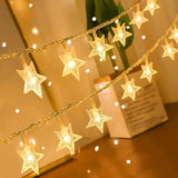 ANJAYLIA Star String Lights – Clean Simple Bedroom Accent, Battery-Operated No Cord Clutter