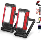 YiaMia USB-C Flashlight 2 Pack – Focused Task Lighting for Electricians, Plumbers, and Construction Pros with 360° Stand