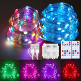 Fairy Lights Battery Operated – Modern Bedroom Decor Accent, 10 Colors and 12 Modes String Lights with Remote