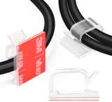 XHF Clear Adhesive Cable Clips for Living Room TV Wall, Invisible Cord Holder for Media Center Setup