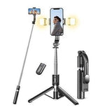 [Brand] Slim Stainless Steel Phone Tripod Collapsing to 8.3 Inches – One Tool Replaces Three Bulky Items