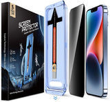 MAGIC JOHN Privacy Glass for iPhone 14 and 13 Series – Scratch-Proof 9H Shield for Safer Screen Care at Work and Home