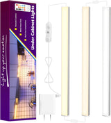 Maylit Under Cabinet Lights Plug in – Thoughtful Housewarming Gift for New Homeowners, Dimmable Kitchen LED Bar 3 Pack