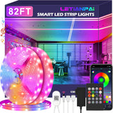 HiLighting 200FT Smart LED Strip Lights – 16 Million Color Ambient Lighting Kit with App Control for Behind TV, Ceiling and Staircase
