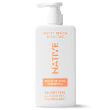Native Moisturizing Shampoo Sweet Peach & Nectar – Clean Beauty Essential for an Uncluttered Shower, 16.5 fl oz