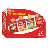 Cheez-It Cheese Crackers, Baked Snack Crackers, Lunchbox Snack for Kids' School Meals, 17.72oz Box (20 Pouches)