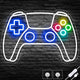White Gamepad Neon Sign