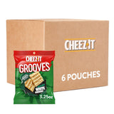 Cheez-It Grooves Sharp White Cheddar Crackers – Crunchy Lunchbox Snack for Kids' School Lunches and After-School Cravings, 17oz Family Size Box