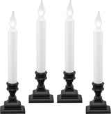 612 Vermont Battery Operated Window Candle Antique Bronze – Cozy Bedroom Window Decor with Warm LED Glow