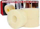 Birllaid Transparent Window Air Conditioner Sealing Strip – DIY Energy Saving Solution for Kitchen, Garage and Utility Room, 55 FT Roll