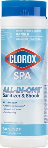 Clorox Pool&Spa Spa All-in-One Sanitizer and Shock for Home Spa Retreat and Backyard Wellness Soak, 2LB