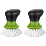 MR.SIGA Minimalist Dish Scrub Brush – Neutral-Tone Palm Brush for a Clean, Uncluttered Counter Aesthetic, Gray, Pack of 2